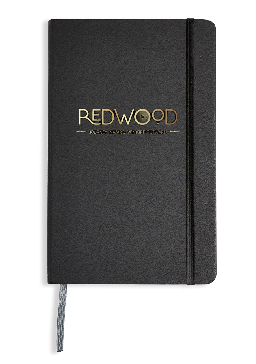 The Field Journal Kit — black leather hardcover Redwood journal