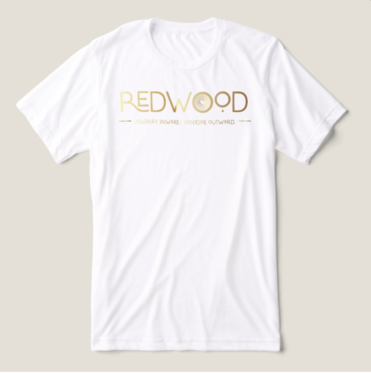 The Field Tee in white, front